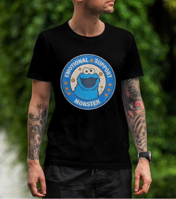 Cookie Monster Emotional Support Monster T-Shirt