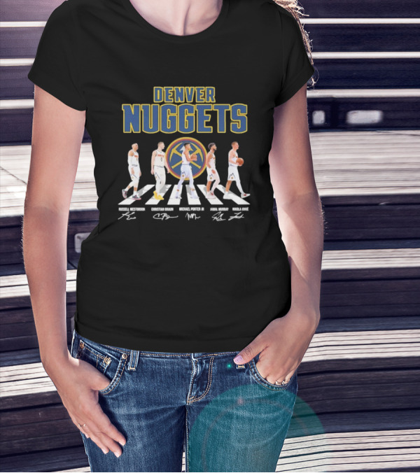 Denver Basketball Abbey Road 2025 Signatures T-Shirt