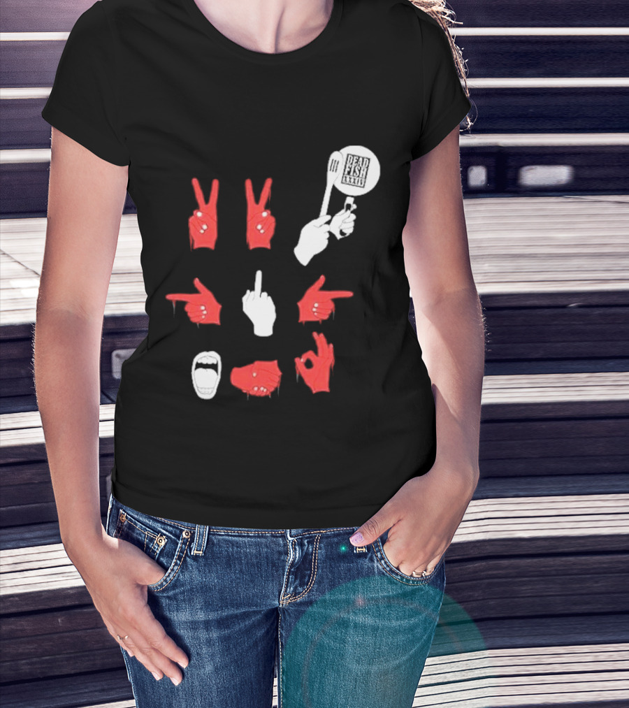 Dead Fish Moletom Careca Sangue Nas Maos 2025 T-Shirt