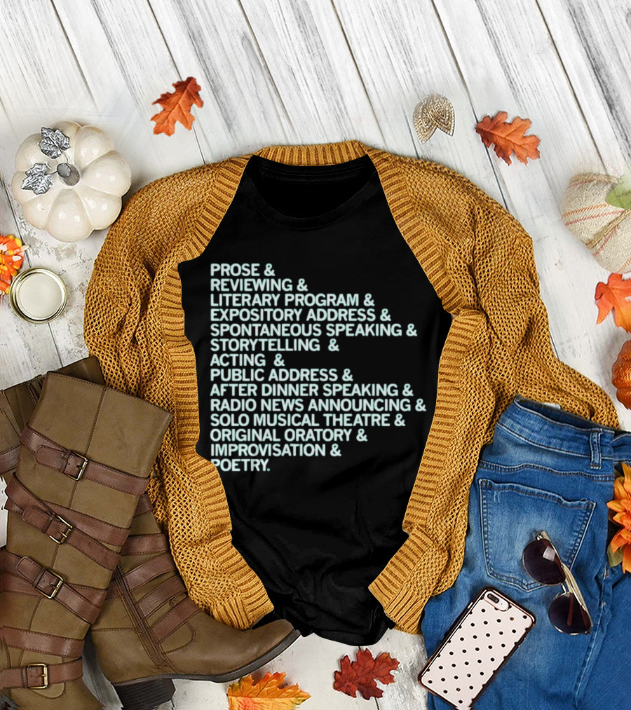 Events Speech List T-Shirt