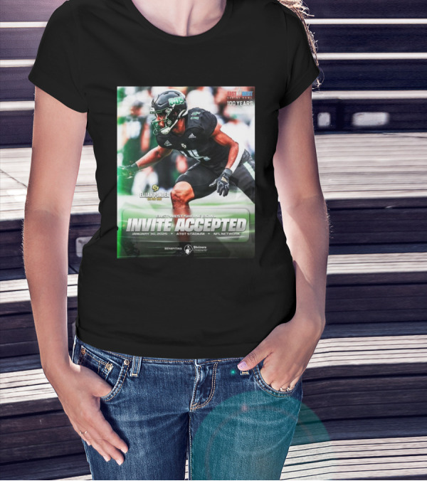 Elijah Ponder Cal Poly Mustangs East-West Shrine Bowl Invite Accepted Jan 30 2025 AT&T Stadium T-Shirt