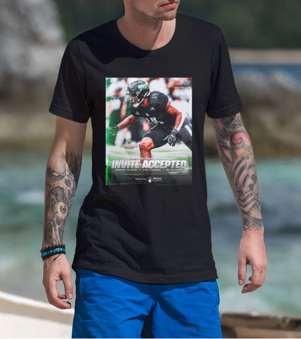 Elijah Ponder Cal Poly Mustangs East-West Shrine Bowl Invite Accepted Jan 30 2025 AT&T Stadium T-Shirt