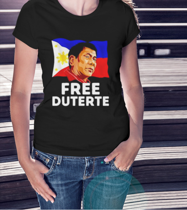 Free Duterte Philippines Flag Rodrigo Digong T-Shirt