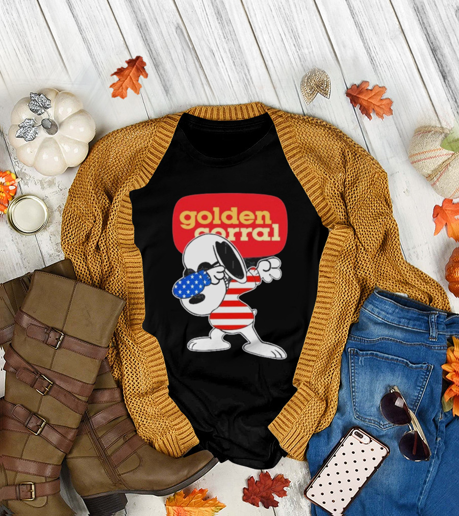 Golden Corral Buffet & Grill Snoopy Dabbing American T-Shirt