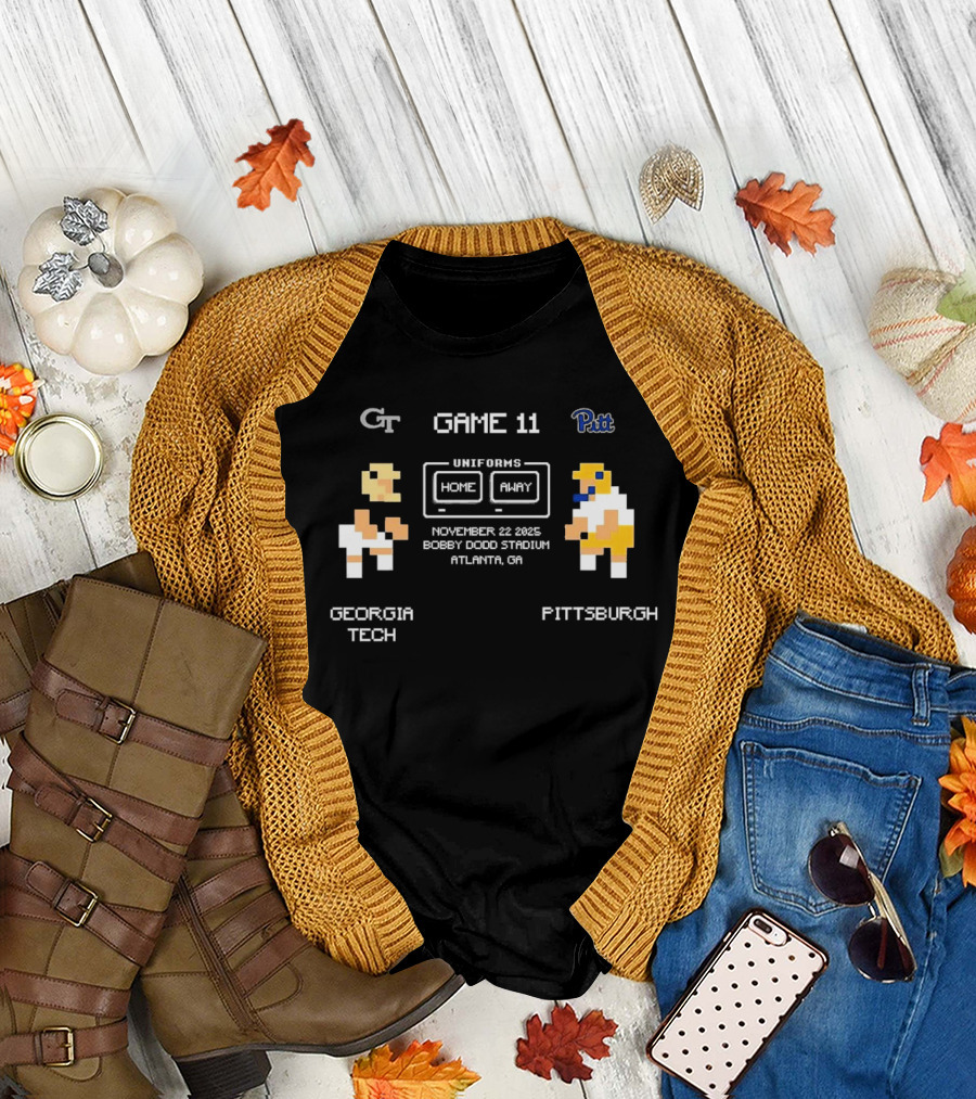 Game 11 Georgia Tech Vs Pittsburgh Panthers Uniforms Home Away November 22 2025 Bobby Dodd Stadium T-Shirt