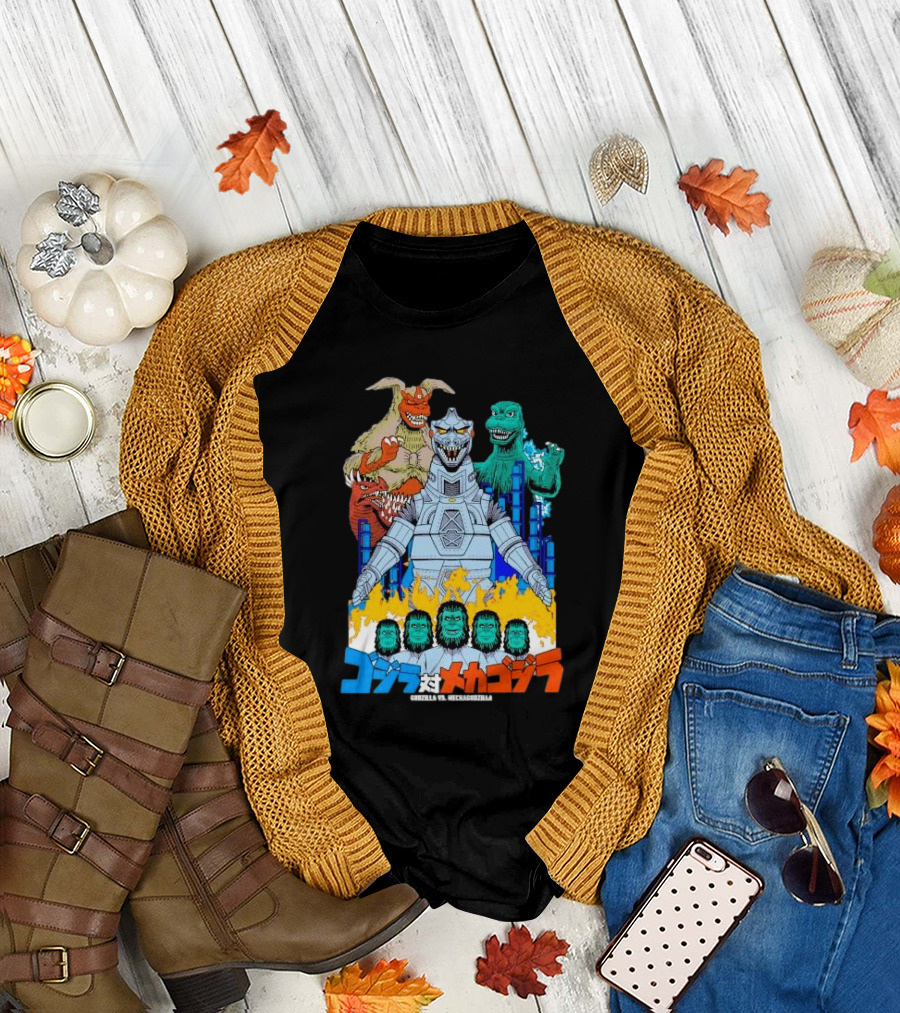 Godzilla Vs Mechagodzilla Alien Invasion T-Shirt