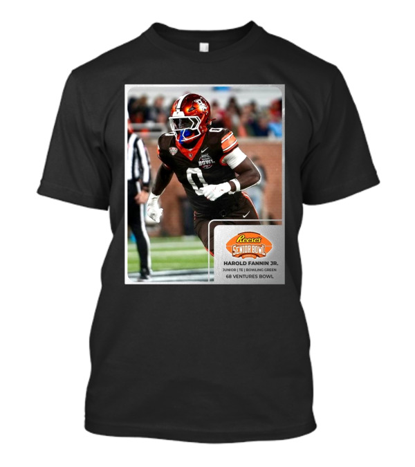 Harold Fannin Jr. Junior TE Bowling Green 68 Ventures Bowl The Senior Bowl T-Shirt