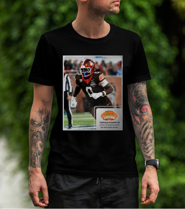 Harold Fannin Jr. Junior TE Bowling Green 68 Ventures Bowl The Senior Bowl T-Shirt