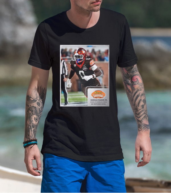Harold Fannin Jr. Junior TE Bowling Green 68 Ventures Bowl The Senior Bowl T-Shirt