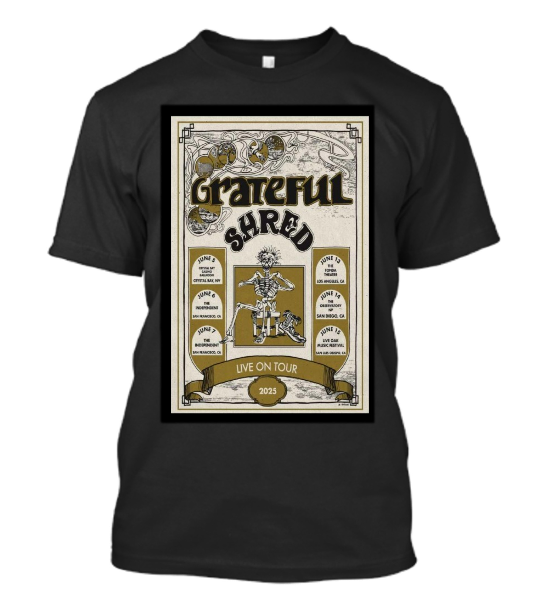 Grateful Shred June 2025 Tour T-Shirt