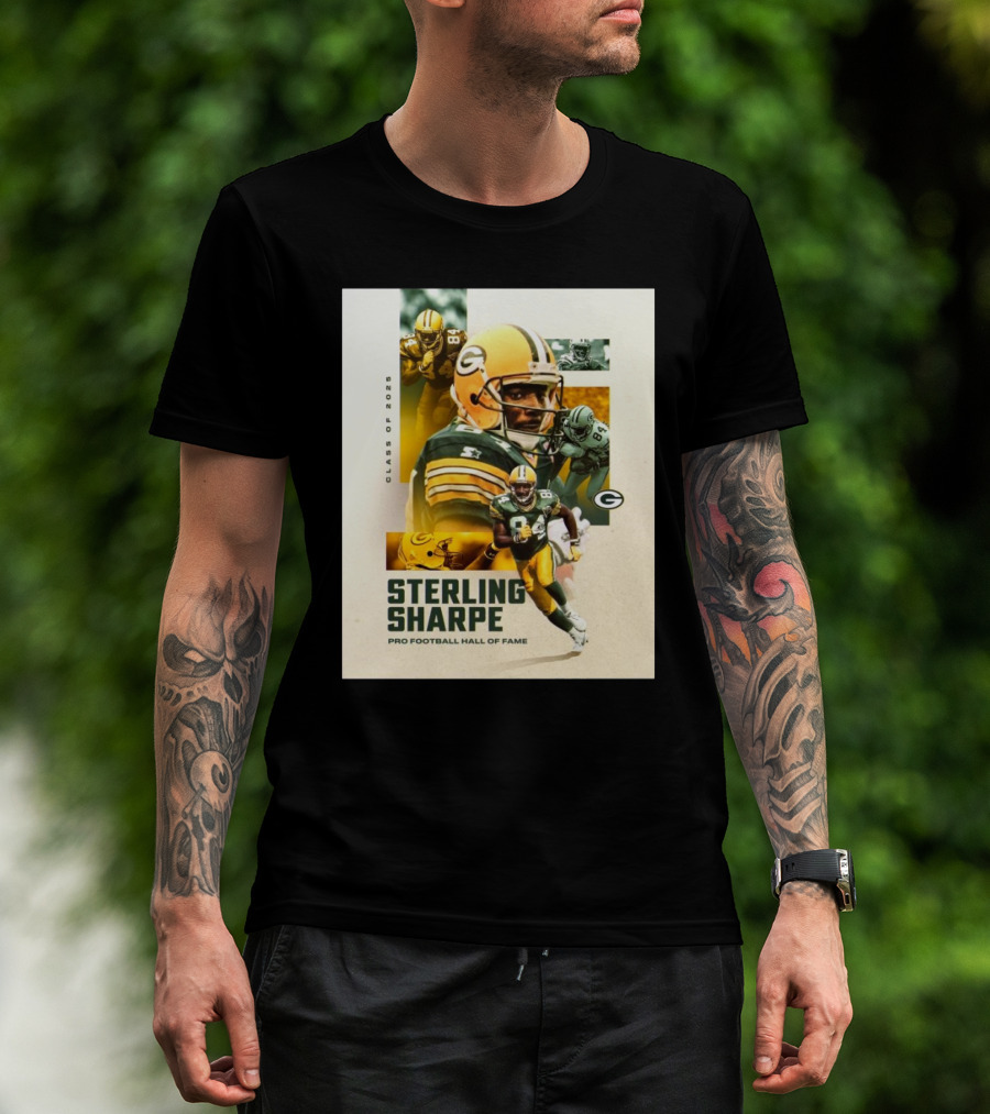 Green Bay Packers Sterling Sharpe NFL Pro Football Hall Of Fame Class Of 2025 T-Shirt