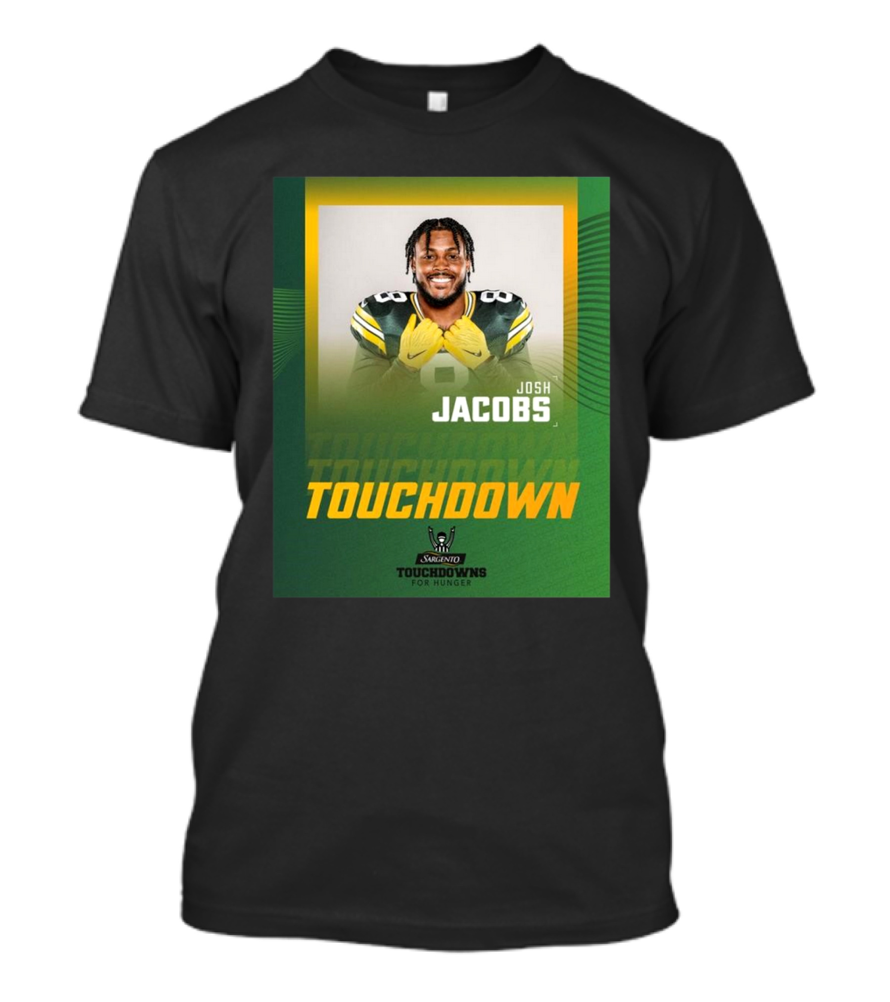 Green Bay Packers Vs Philadelphia Eagles Josh Jacobs Touchdown For Hunger T-Shirt