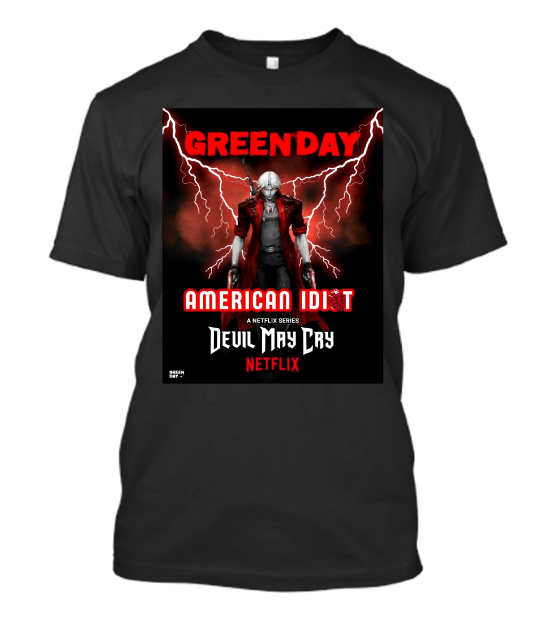 Green Day American Idiot A Netflix Series Devil May Cry Green Day Band T-Shirt