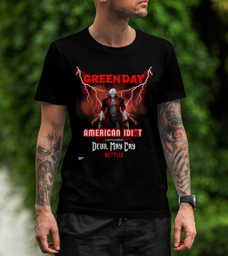 Green Day American Idiot A Netflix Series Devil May Cry Green Day Band T-Shirt
