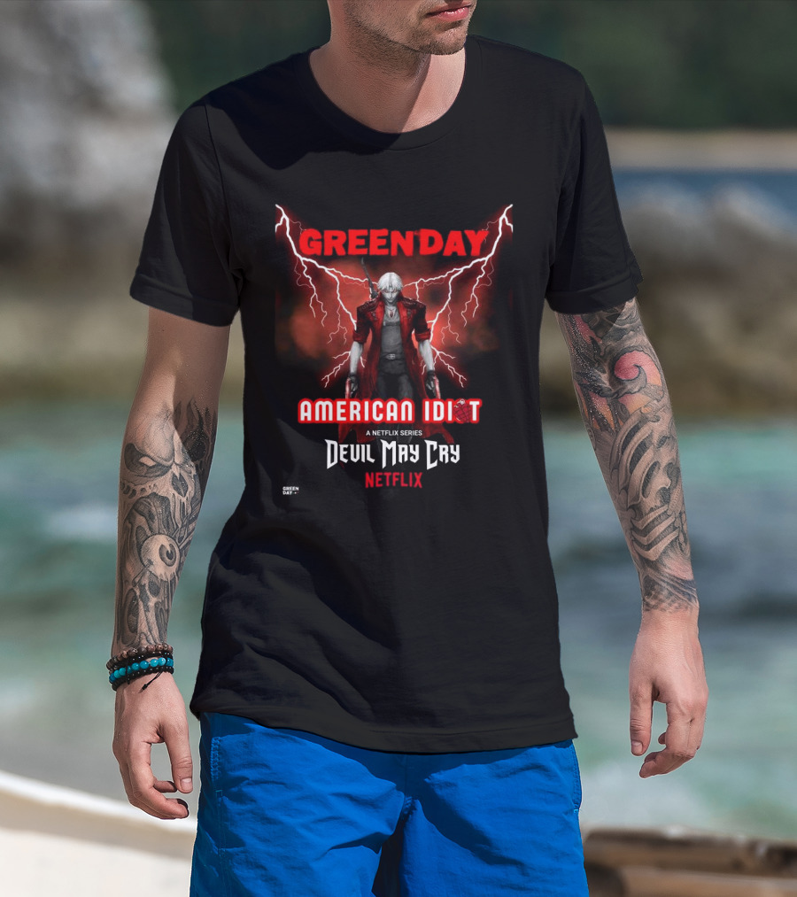 Green Day American Idiot A Netflix Series Devil May Cry Green Day Band T-Shirt