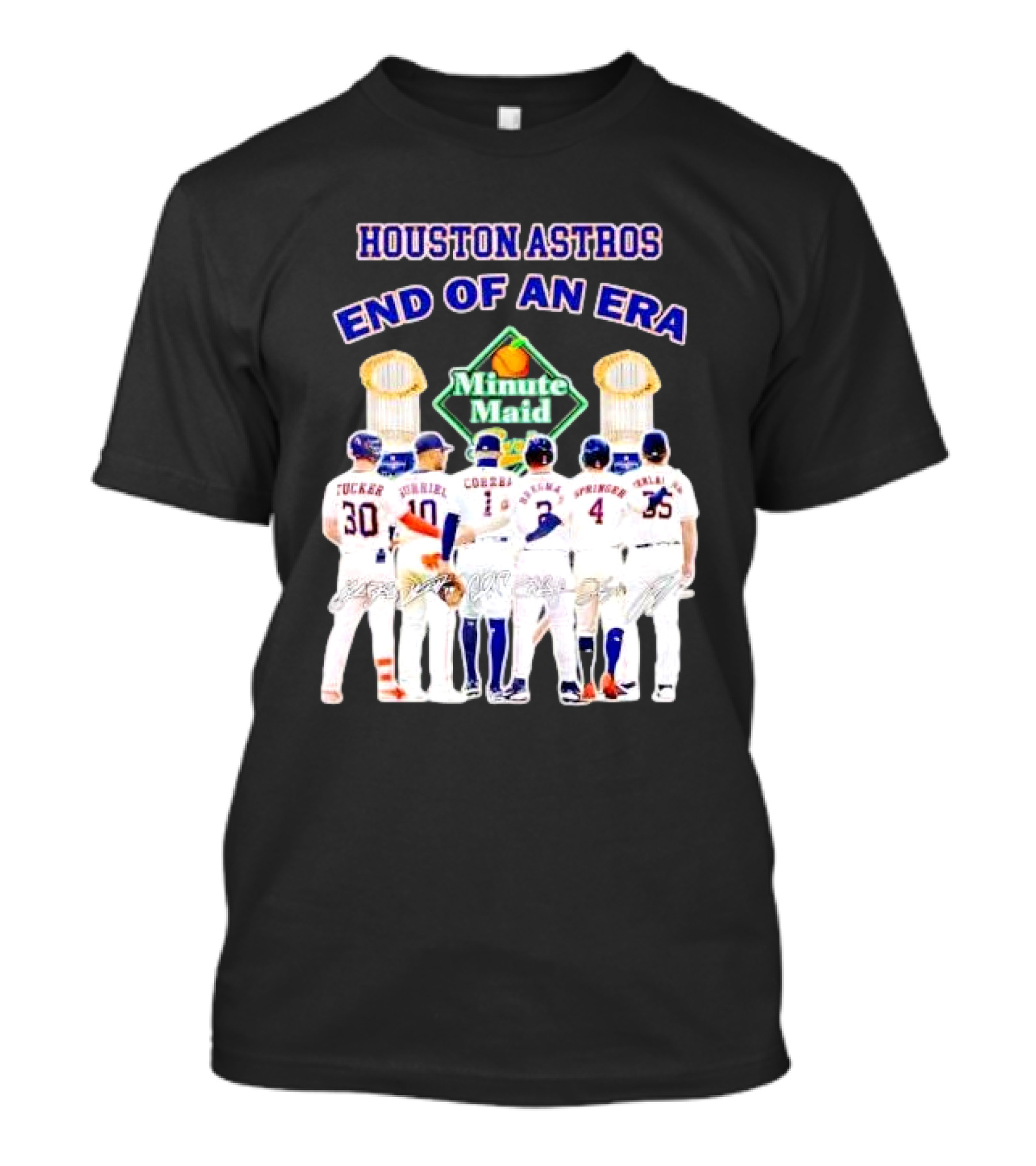 Houston Astros End Of An Era Minute Maid Signatures T-Shirt