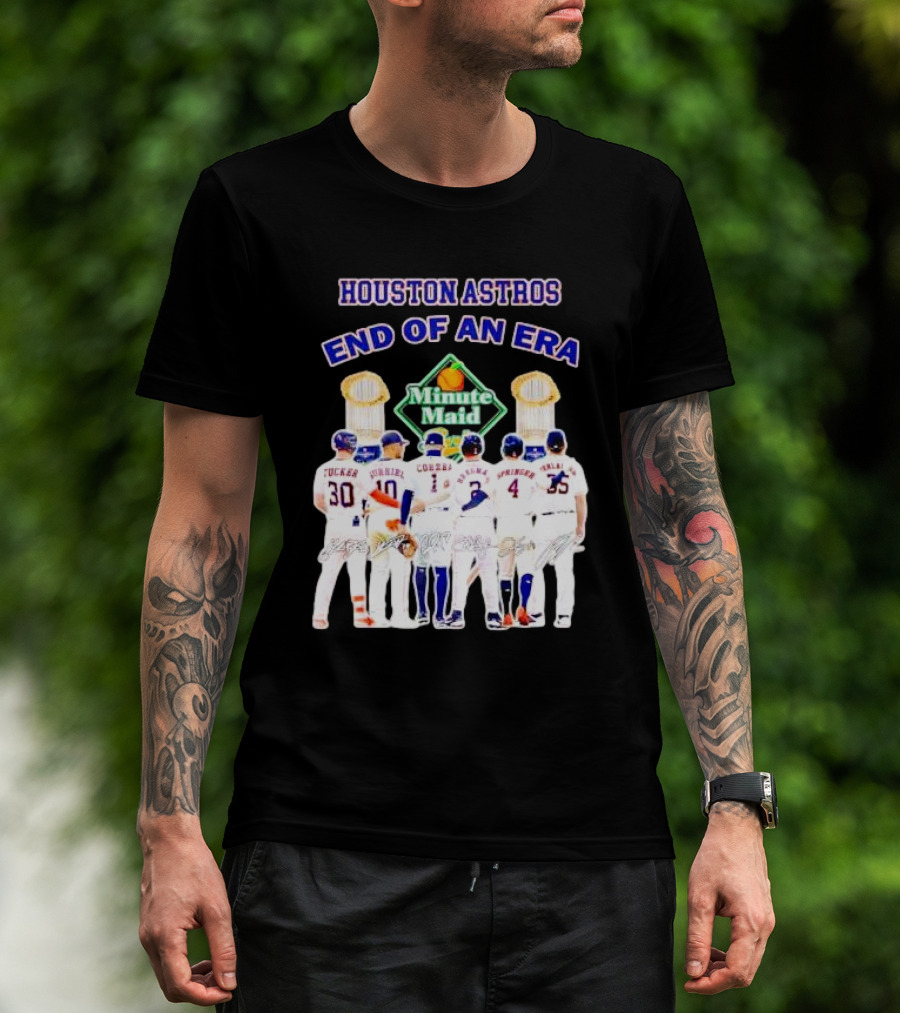 Houston Astros End Of An Era Minute Maid Signatures T-Shirt