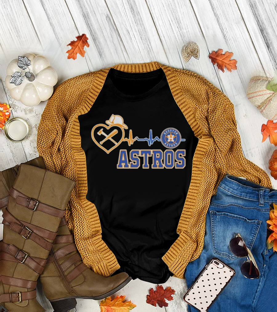 Houston Astros Heart Logo T-Shirt