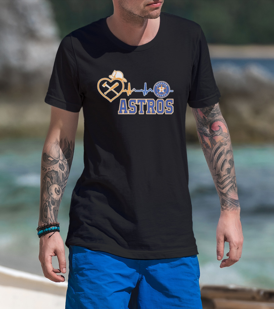Houston Astros Heart Logo T-Shirt