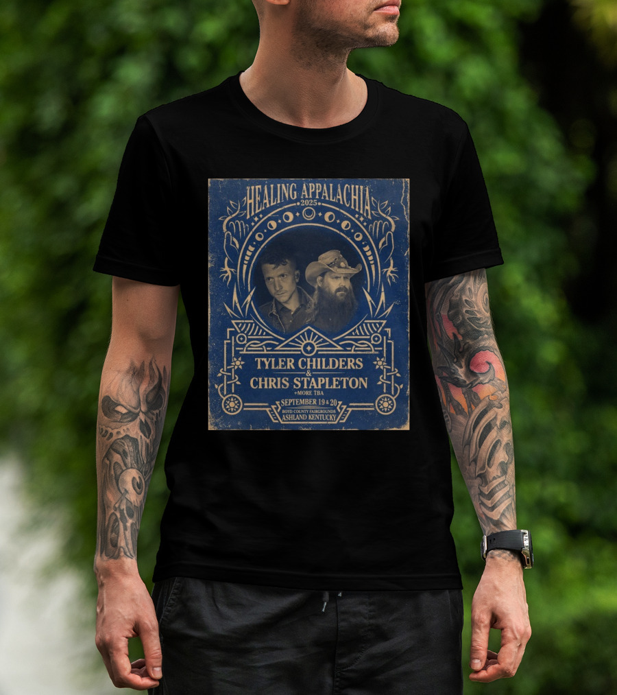 Healing Appalachia September 19 And 20 2025 Tyler Childers And Chris Stapleton Boyd County Fairgrounds Ashland Kentucky T-Shirt