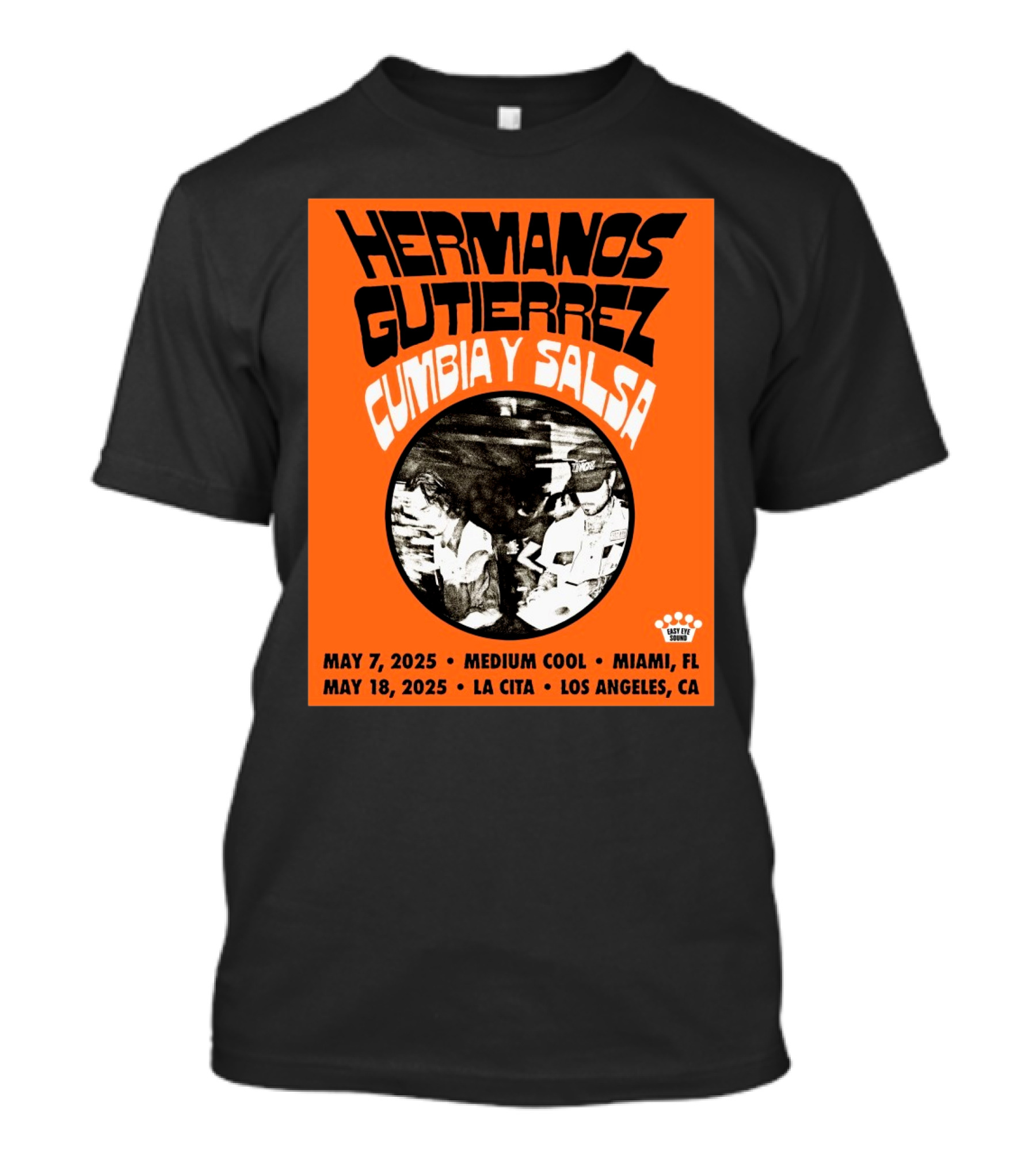 Hermanos Gutiérrez Cumbiay Salsa 2025 May 7 Medium Cool Miami Fl May 18 La Cita Los Angeles Ca T-Shirt