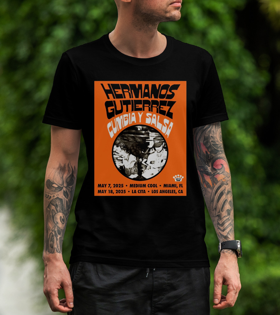 Hermanos Gutiérrez Cumbiay Salsa 2025 May 7 Medium Cool Miami Fl May 18 La Cita Los Angeles Ca T-Shirt