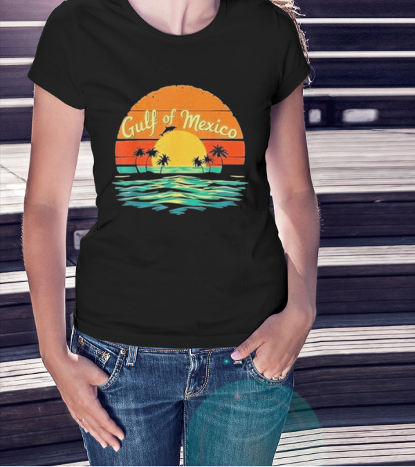 Gulf Of Mexico Beach Palms Summer Vacation T-Shirt