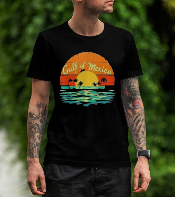 Gulf Of Mexico Beach Palms Summer Vacation T-Shirt