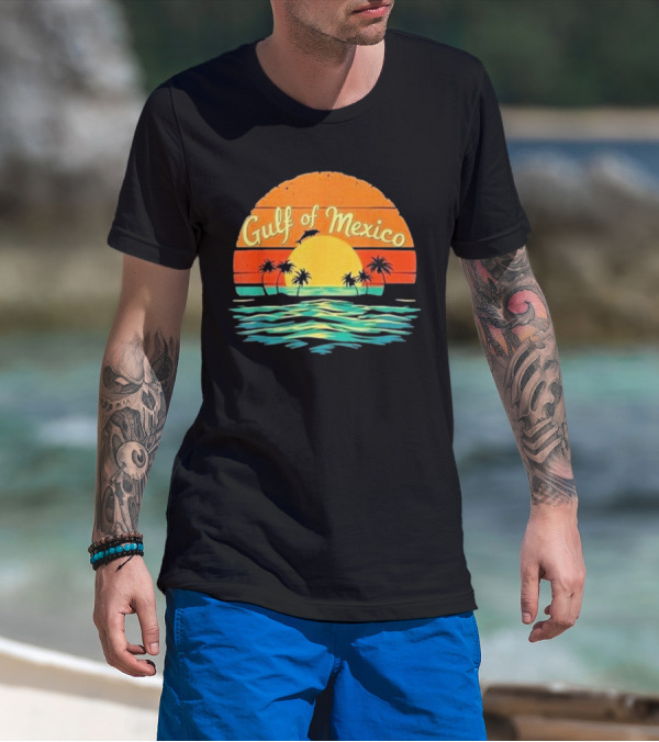 Gulf Of Mexico Beach Palms Summer Vacation T-Shirt