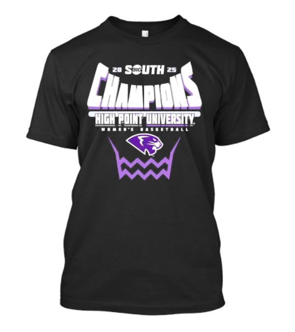 High Point Panthers 2025 Big South Women’s Basketball Conference Tournament Champions T-Shirt