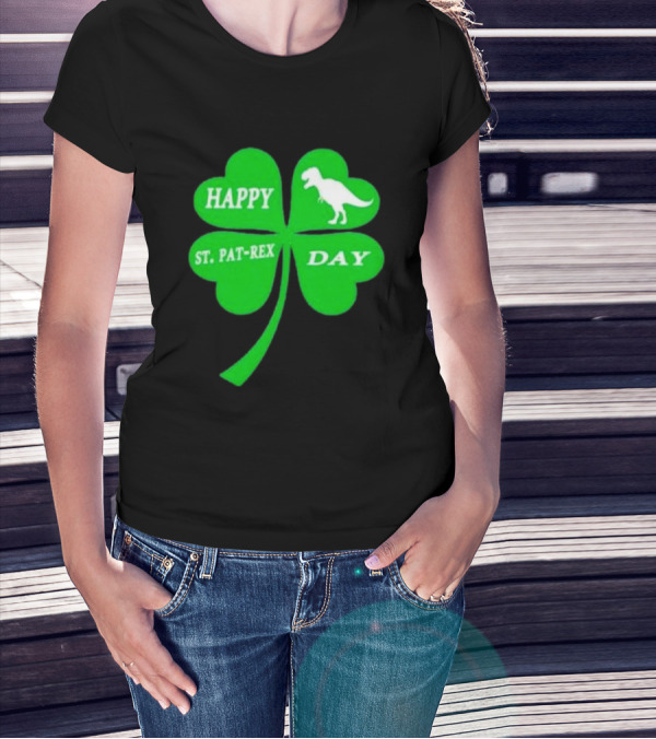 Happy St Pat-rex Day Shamrock T-Shirt