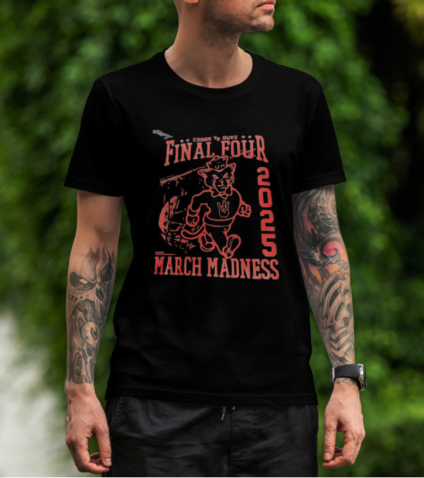 Houston Cougars Coogs Vs Duke Blue Devils Basketball Final Four March Madness NCAA April 5 2025 Logo T-Shirt