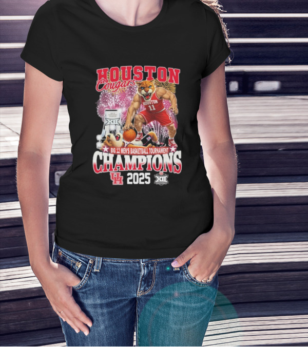 Houston Cougars Defeat Arizona Wildcats 2025 Big 12 Champions T-Shirt
