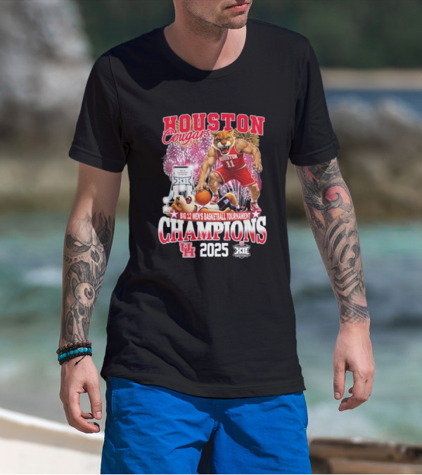Houston Cougars Defeat Arizona Wildcats 2025 Big 12 Champions T-Shirt