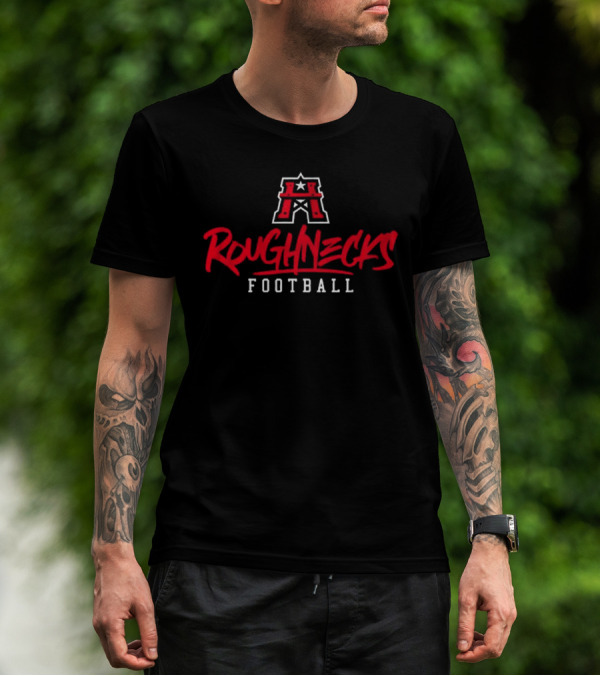 Houston Roughnecks Stylized Text T-Shirt