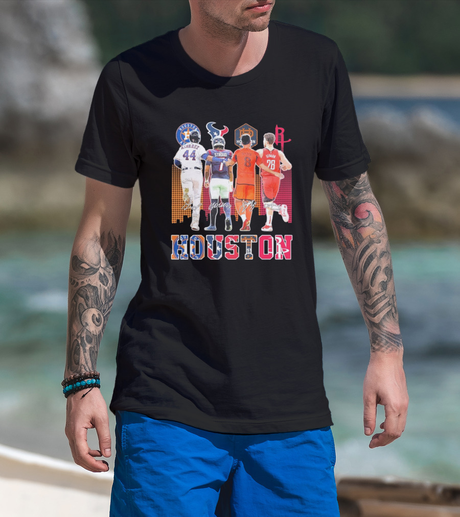 Houston Skyline Sport Team Players 2025 T-Shirt
