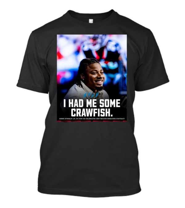 Houston Texans NFL Football Derek Stingley Jr. I Had Me Some Crawfish T-Shirt
