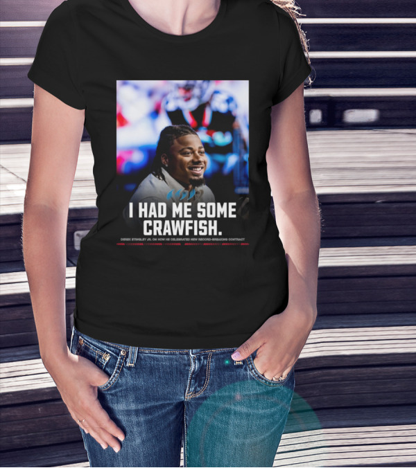 Houston Texans NFL Football Derek Stingley Jr. I Had Me Some Crawfish T-Shirt