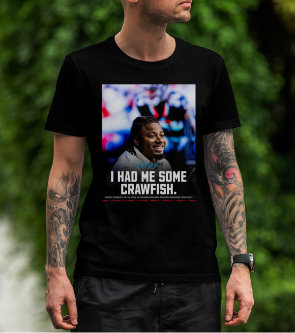 Houston Texans NFL Football Derek Stingley Jr. I Had Me Some Crawfish T-Shirt