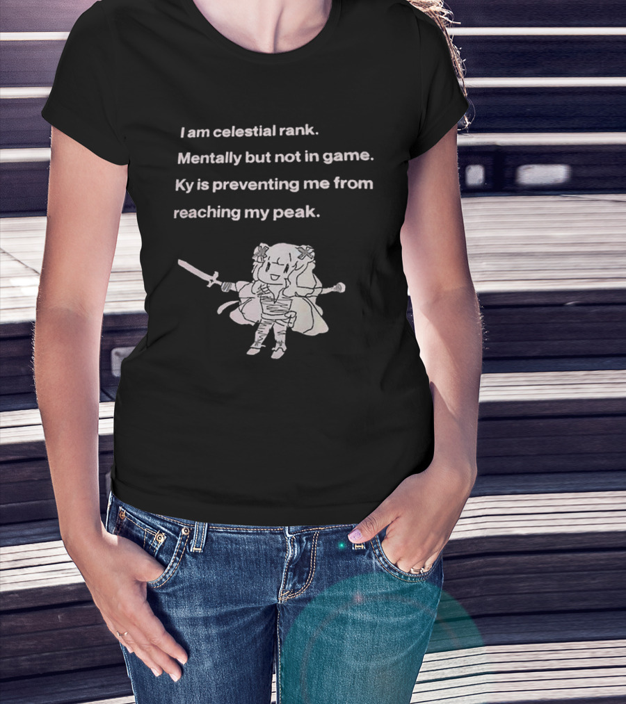 I Am Celestial Rank Gamer Achievement And Competitive Gaming T-Shirt