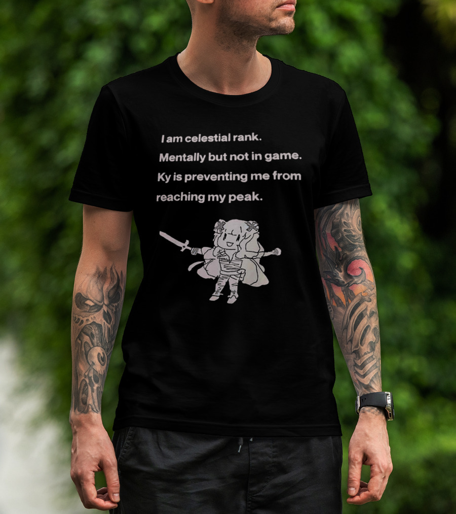 I Am Celestial Rank Gamer Achievement And Competitive Gaming T-Shirt