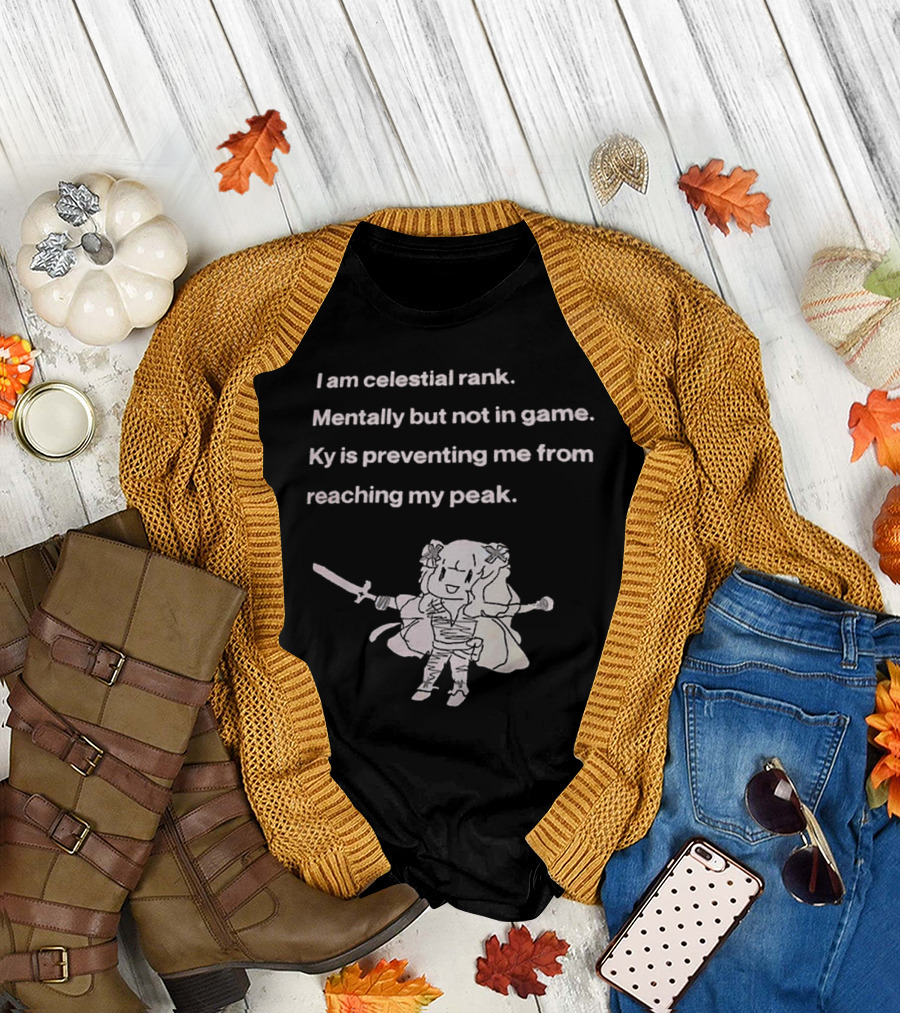 I Am Celestial Rank Gamer Achievement And Competitive Gaming T-Shirt