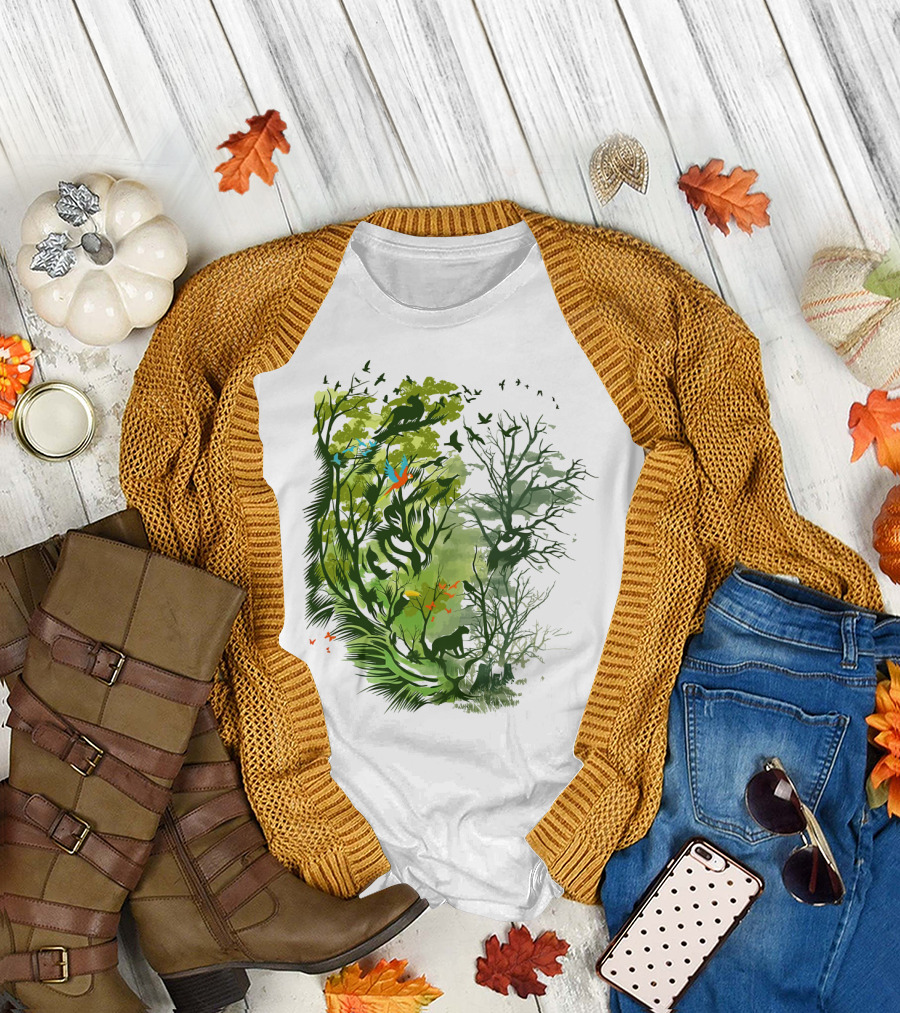 Peaceful Tiger Nature Earth Day T-Shirt