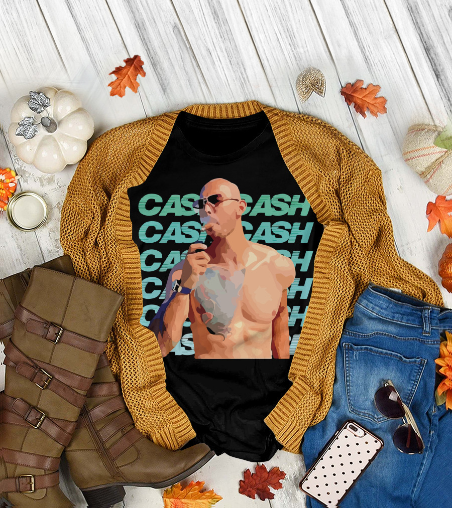 CASH Repeated Text Andrew Tate Merch T-Shirt