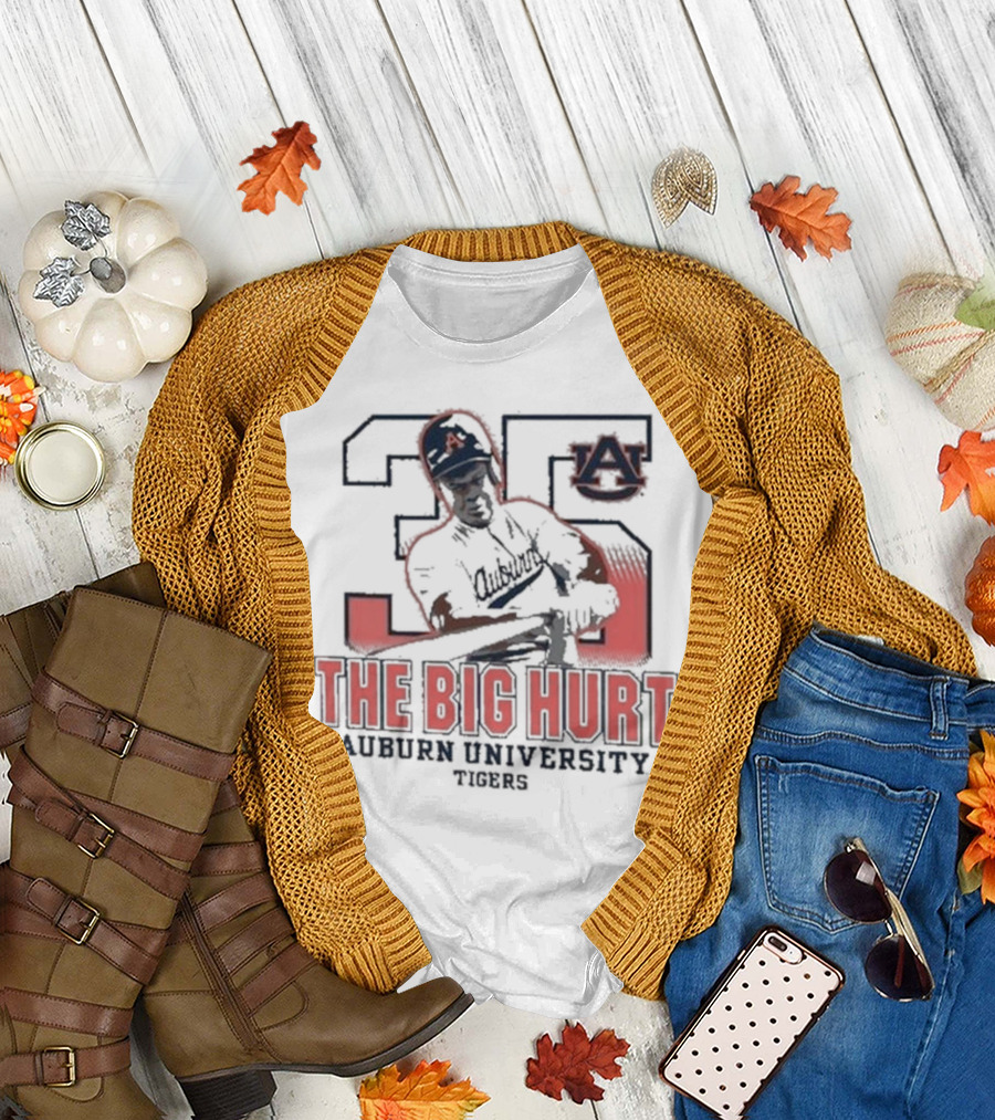 Frank Thomas #35 The Big Hurt Auburn University Tigers Baseball Legend T-Shirt
