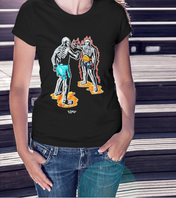 Skeletal Boxing Showdown 1DS4 Headshot Dead T-Shirt