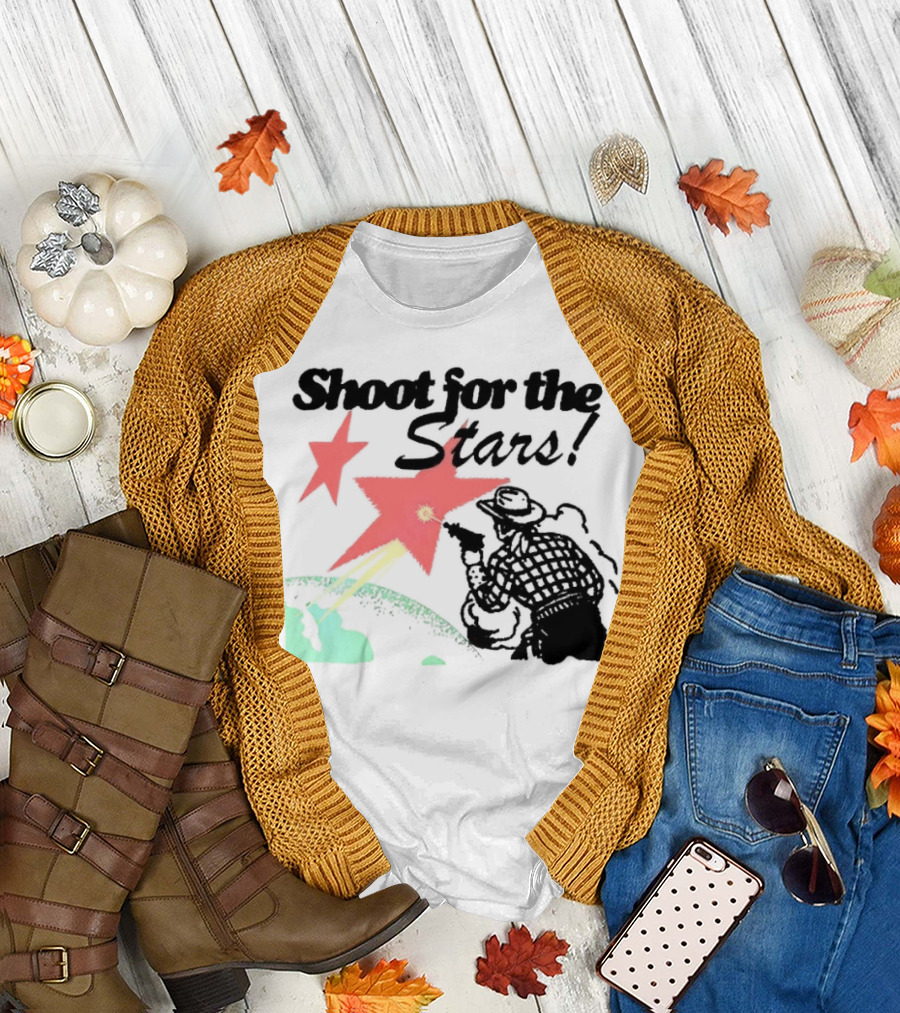 Shoot for the Stars Western Cowboy Cosmic Adventure T-Shirt