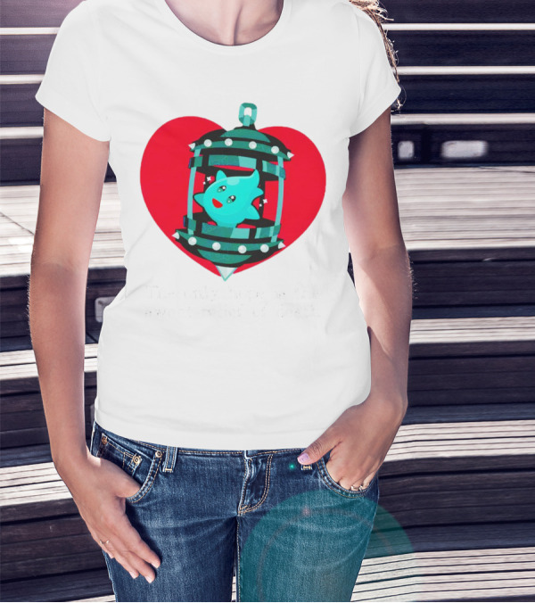 The Only Hope Is The Sweet Relief Of Death Heart And Ghost Cage T-Shirt