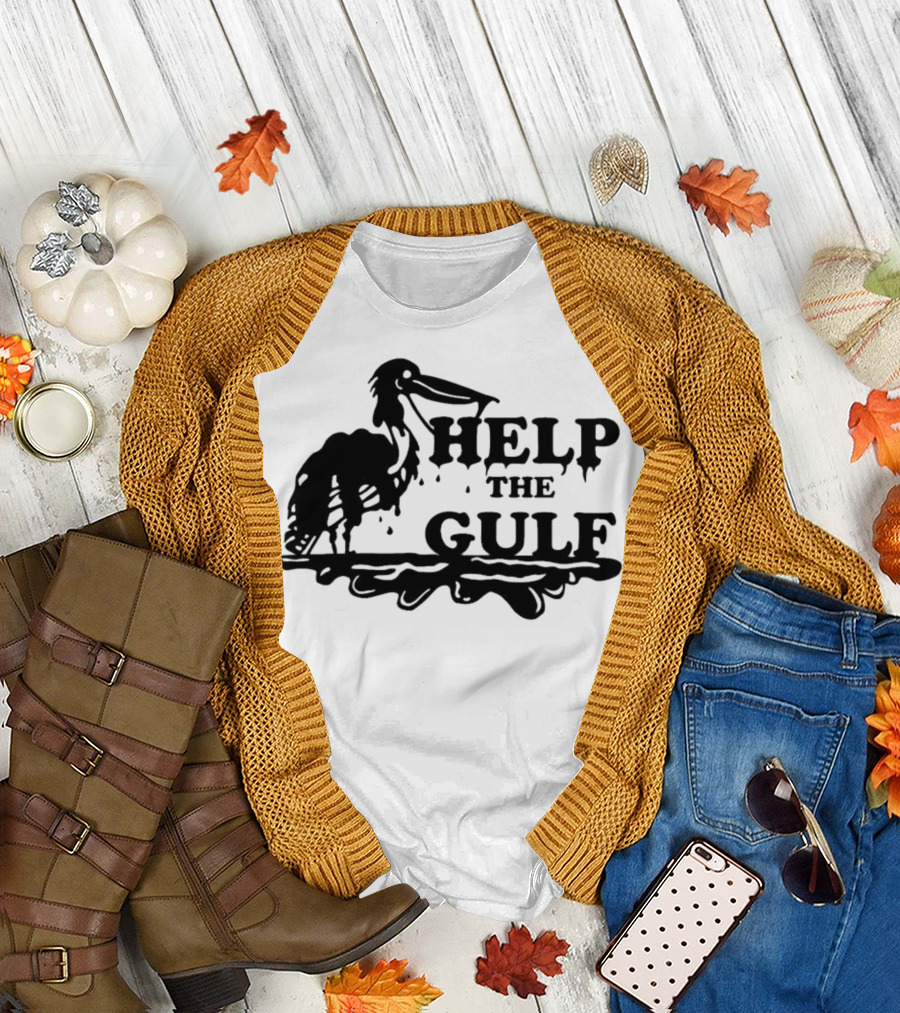 Help the Gulf Oil Spill Awareness Pelican T-Shirt