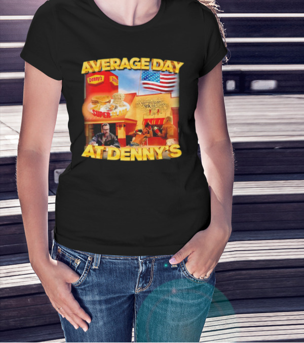 Average Day At Denny’s Super Slam Boxing American Flag T-Shirt